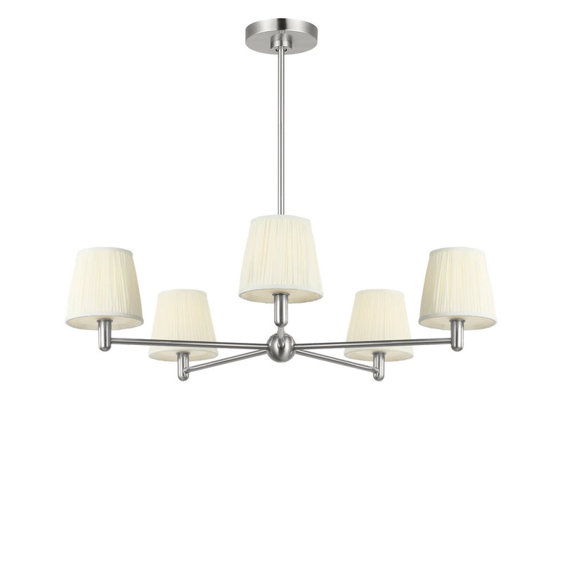 Generation Lighting GLC1865BN Five Light Chandelier, Brushed Nickel