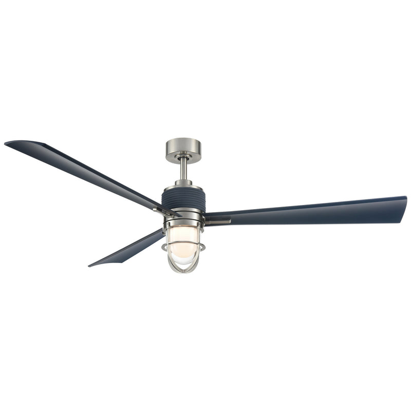 Minka Aire F768L-BNW/NVY 65"Ceiling Fan, Brushed Nickel Wet With Navy Blades