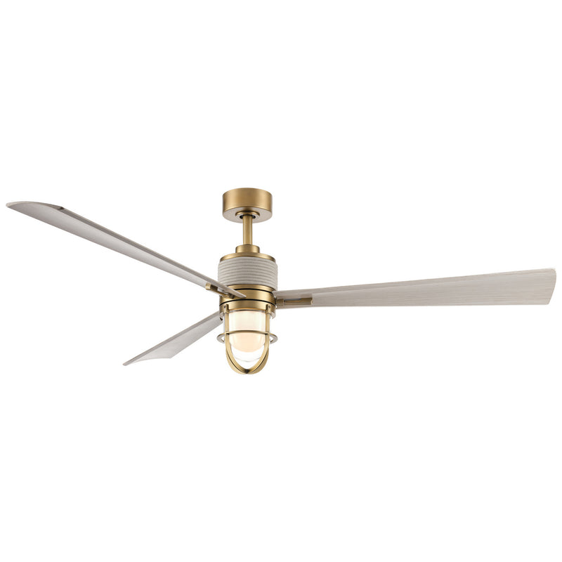Minka Aire F768L-LBR/WCD 65"Ceiling Fan, Legacy Brass