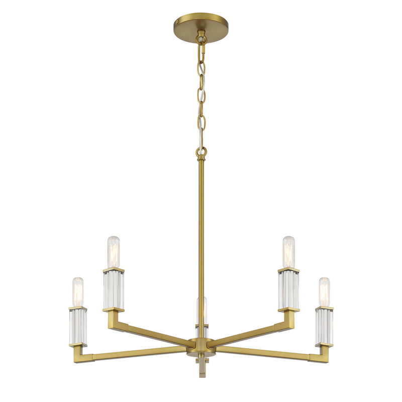 Minka-Lavery 1457-695 Five Light Chandelier, Soft Brass