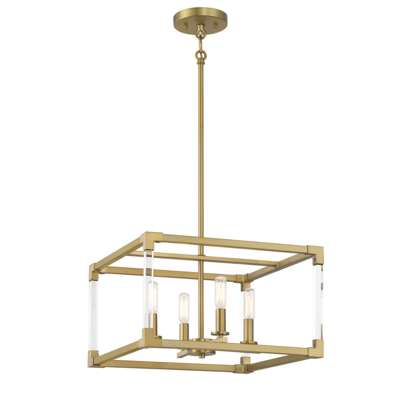 Minka-Lavery 1458-695 Four Light Pendant, Soft Brass