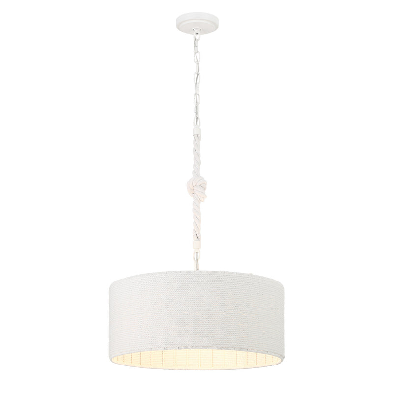 Minka-Lavery 1804-44B Three Light Pendant, Sand White
