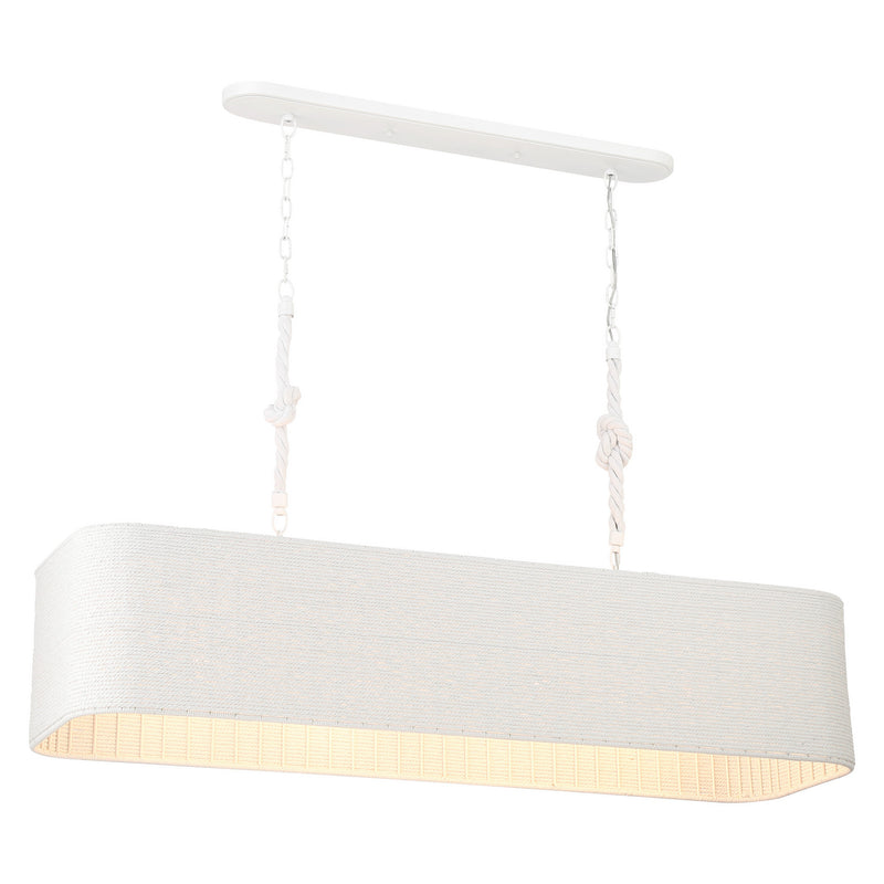 Minka-Lavery 1806-44B Four Light Island Chandelier, Matte White