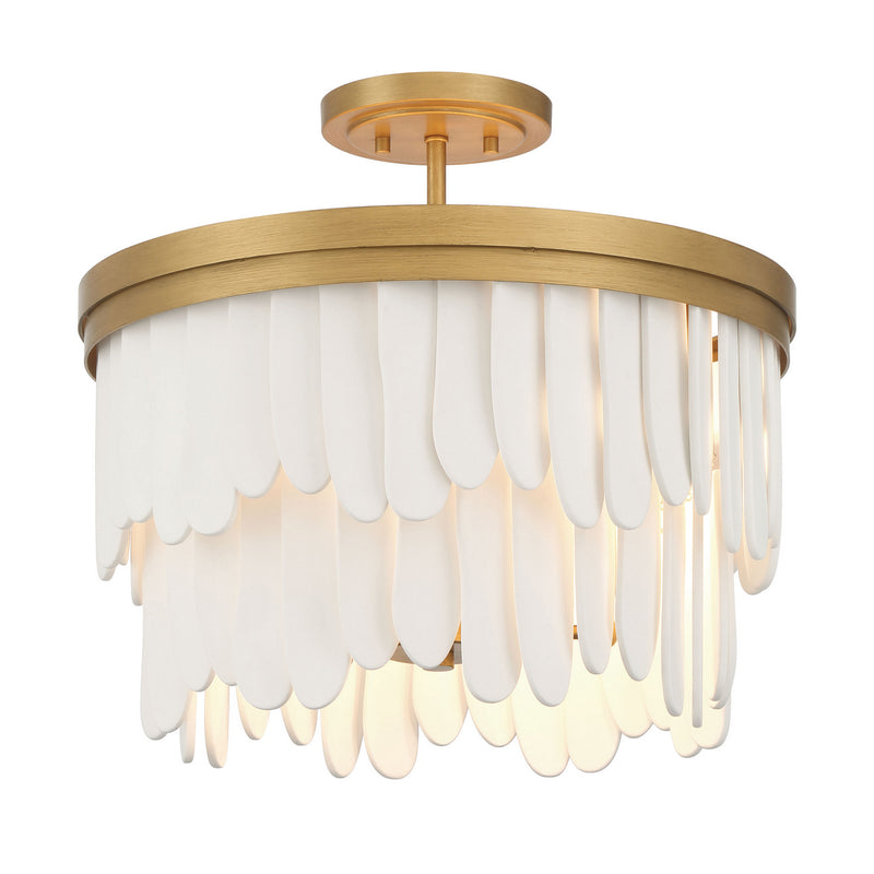 Minka-Lavery 2076-870 Six Light Semi Flush Mount, Painted Legacy Brass