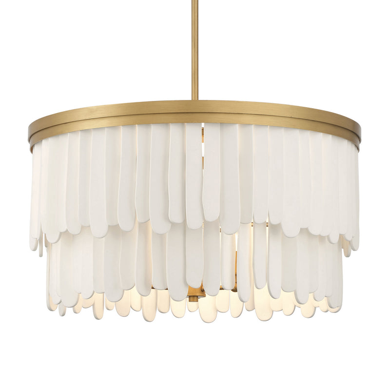 Minka-Lavery 2079-870 Nine Light Pendant, Painted Legacy Brass