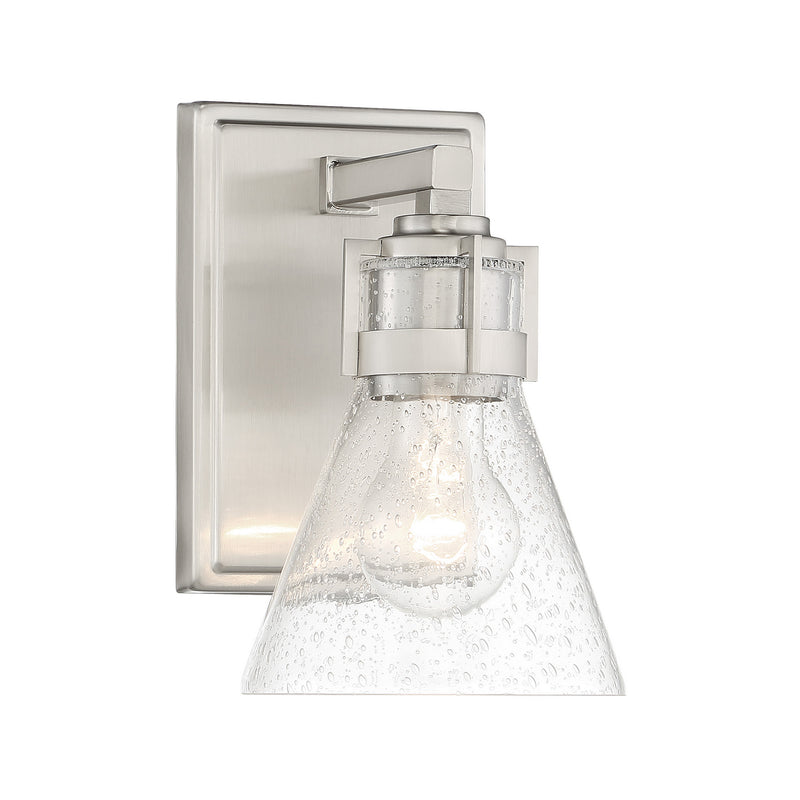 Minka-Lavery 2471-84 One Light Bath, Brushed Nickel