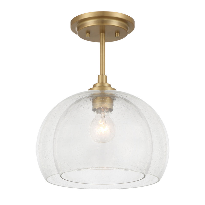 Minka-Lavery 2725-732 One Light Convertible Semi Flush/Pendant, Legacy Brass