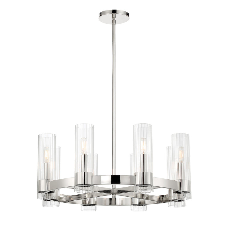 Minka-Lavery 3898-77 Eight Light Chandelier, Chrome