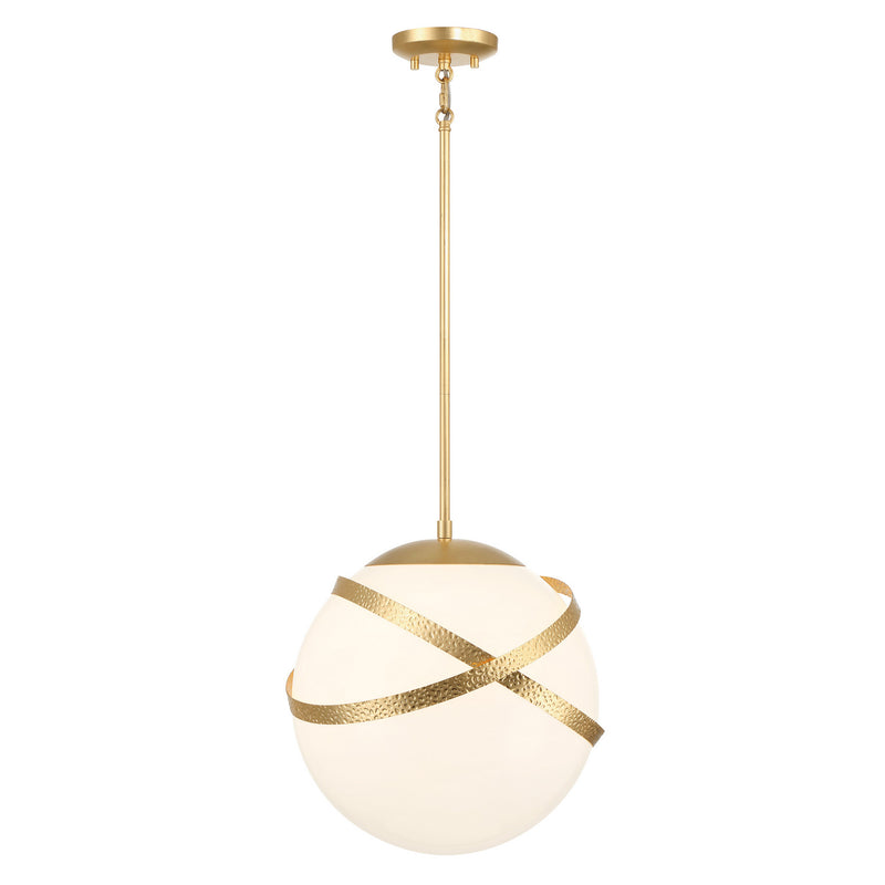 Minka-Lavery 5432-853 One Light Mini Pendant, Spring Gold Leaf
