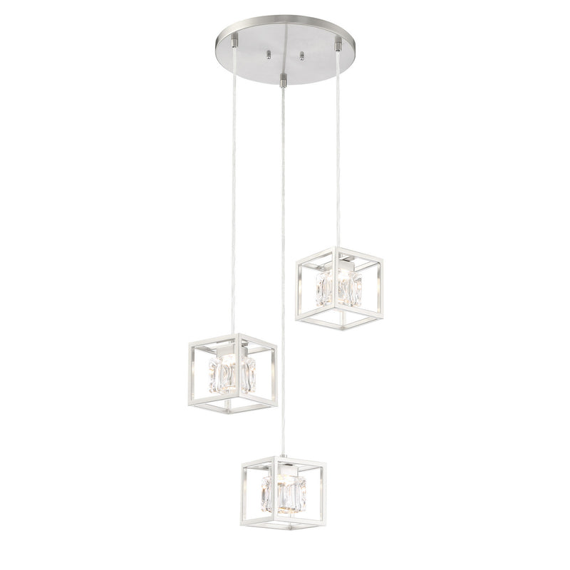 George Kovacs P1863-084-L LED Pendant, Brushed Nickel