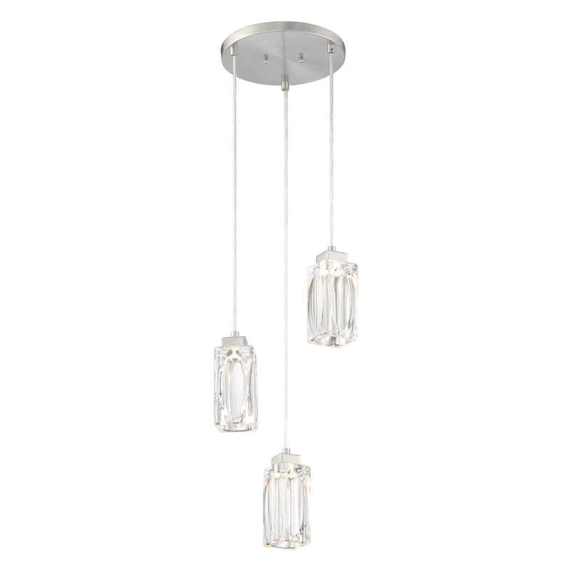 George Kovacs P1873-084-L LED Pendant, Brushed Nickel