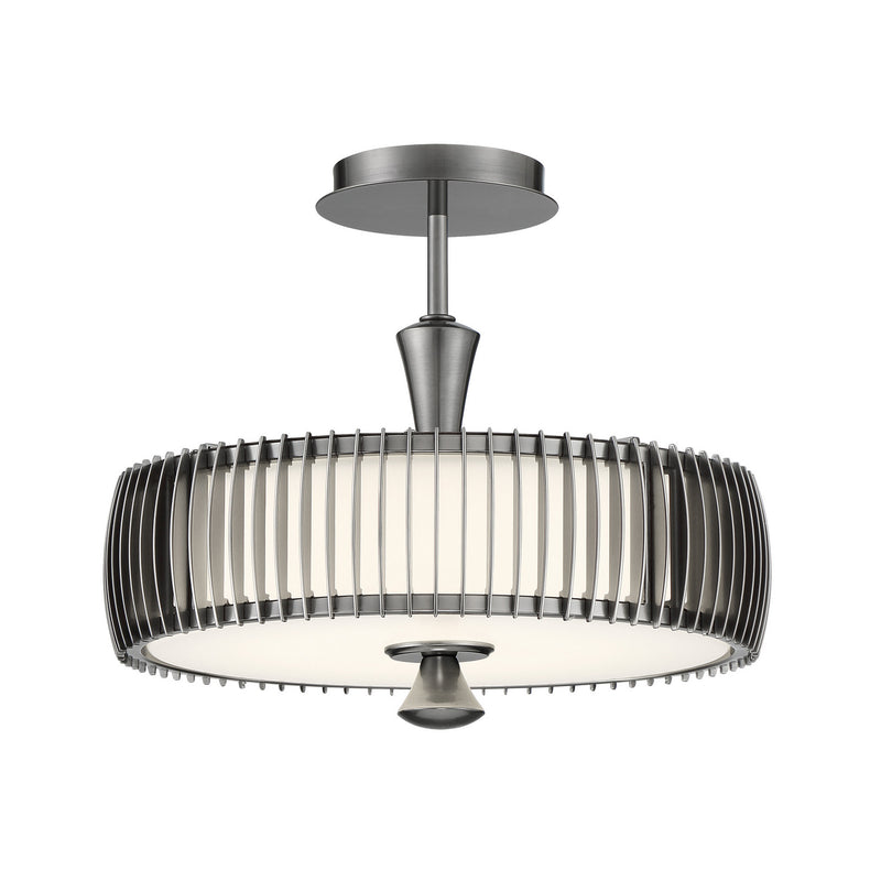 George Kovacs P1678-084C-L LED Semi-Flush Mount, Pewter