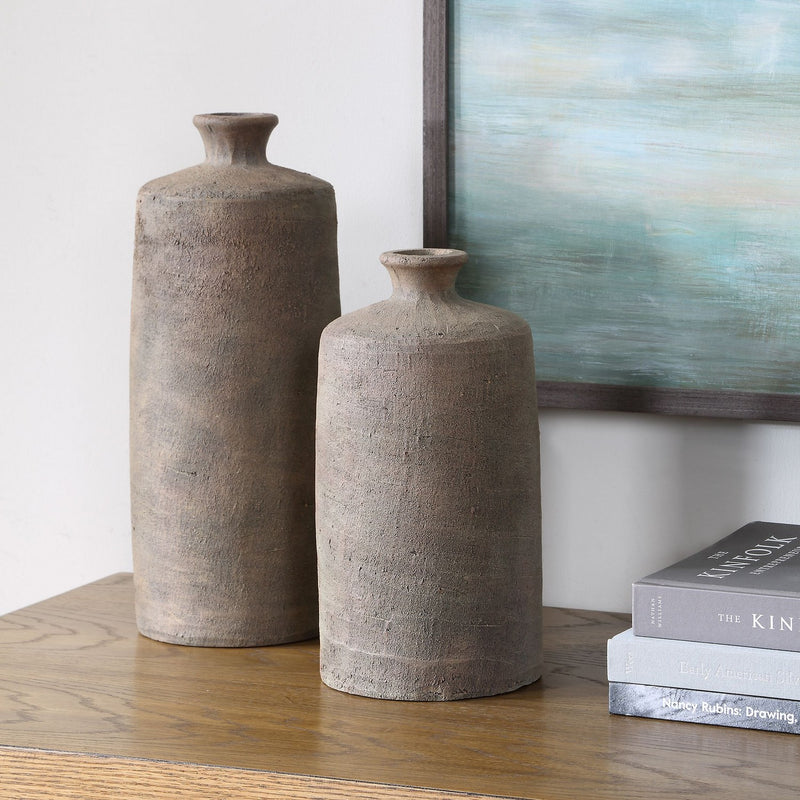 Uttermost 18302 Vases, S/2, Nature With Their Earthy Tones And Stone