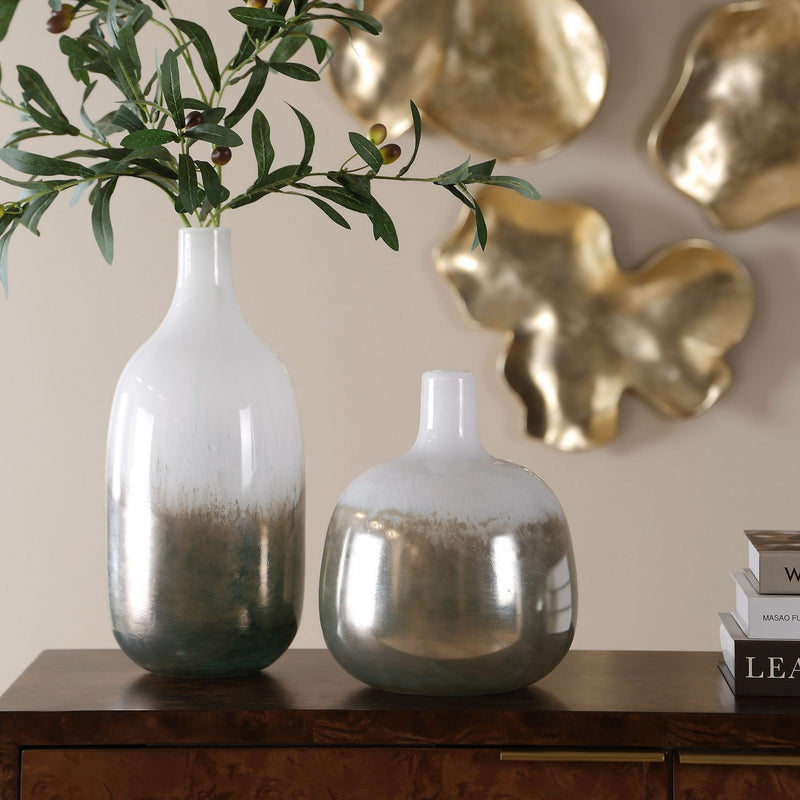 Uttermost 18385 Vases, S/2, Luminous Gradient Glaze