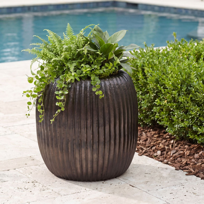 Uttermost 18388 Planter, Dark, Weathered Tone