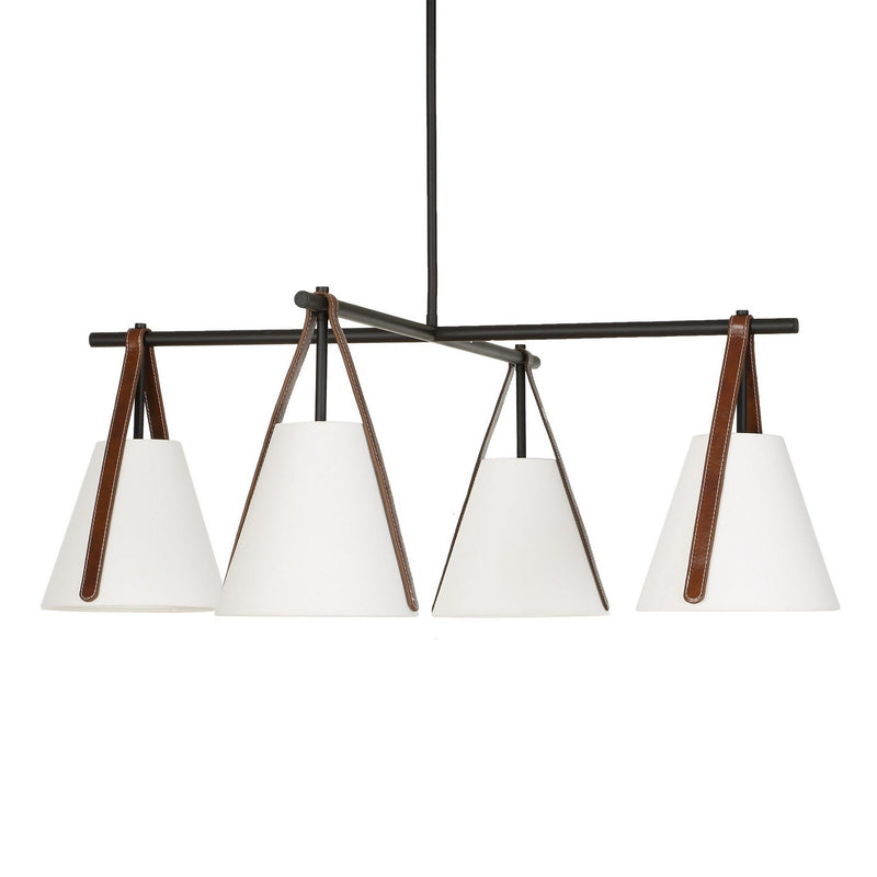 Uttermost 21418 Four Light Chandelier, Matte Black