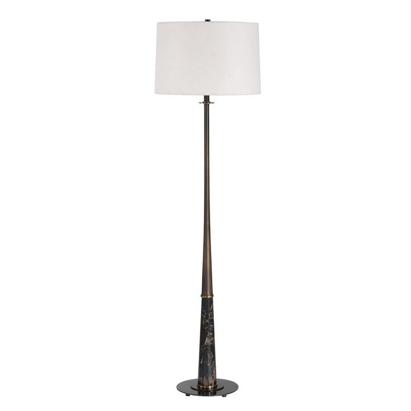 Uttermost 30693 One Light Floor Lamp, Antique Brass