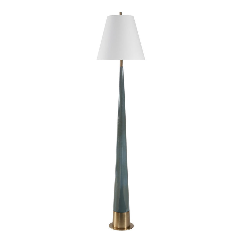 Uttermost 30751 One Light Floor Lamp, Antique Brass