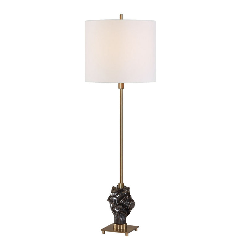 Uttermost 30757 One Light Buffet Lamp, Antique Brass