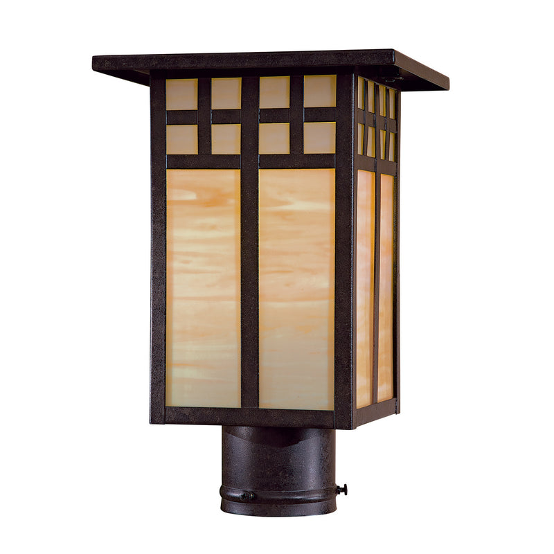 Minka-Lavery 8605-A179 One Light Outdoor Post Mount, Textured French Bronze