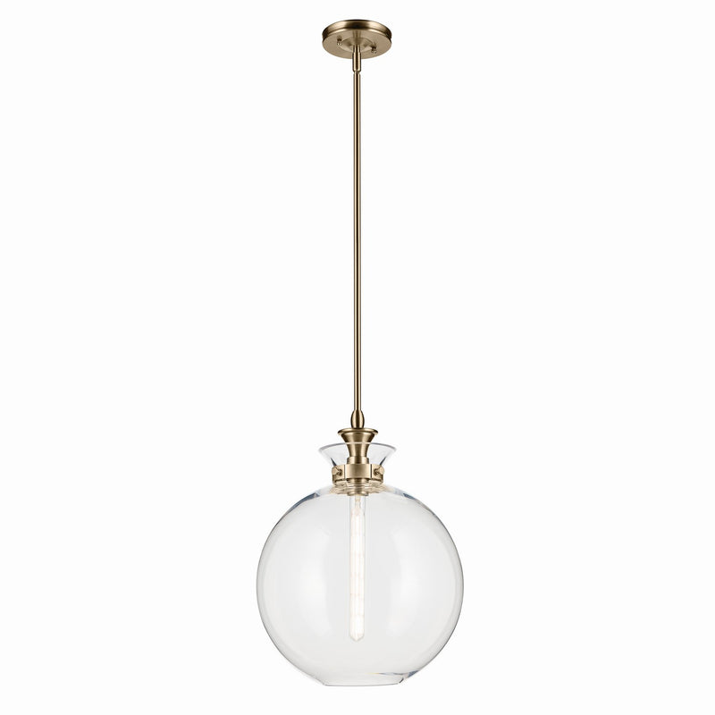 Kichler 52779CPZCLR One Light Pendant, Champagne Bronze