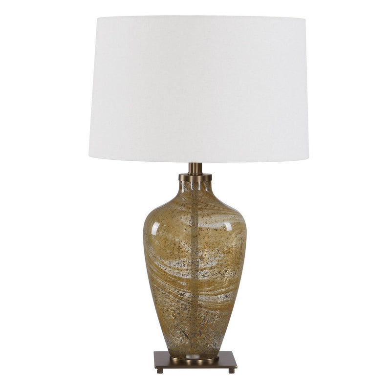Uttermost 30773-1 One Light Table Lamp, Antique Brass