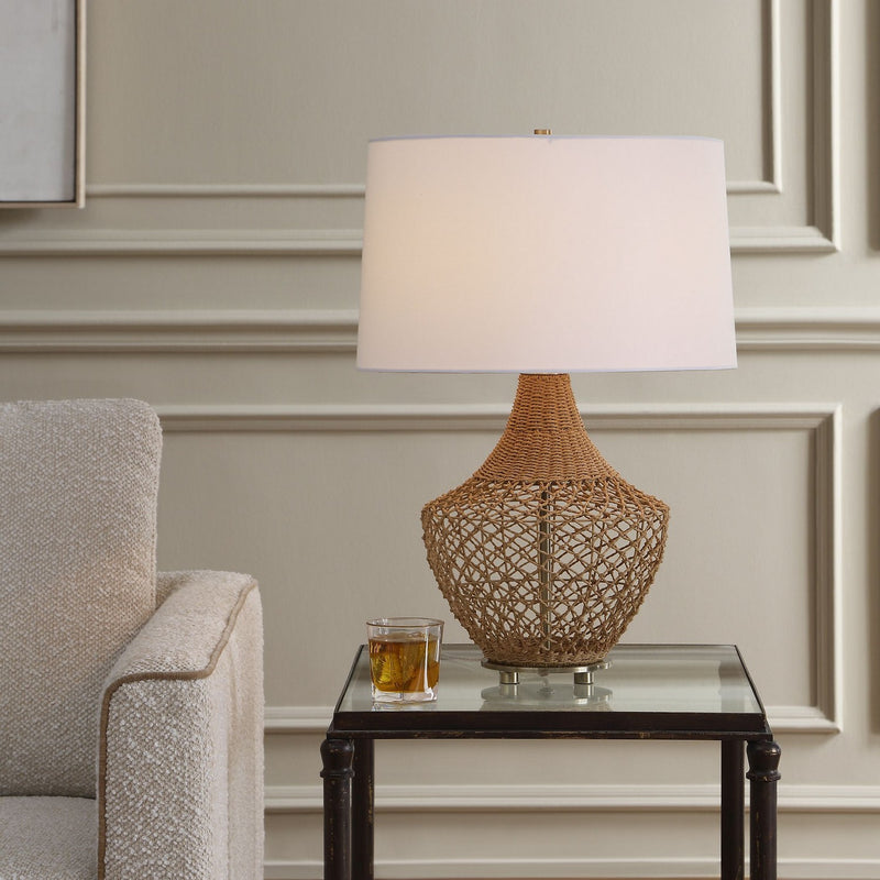 Uttermost 30786-1 One Light Table Lamp, Antique Brass