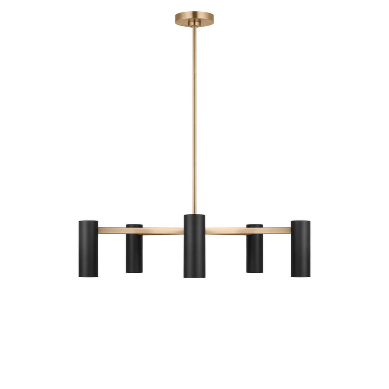 Generation Lighting GLC2055SB Five Light Chandelier, Satin Brass