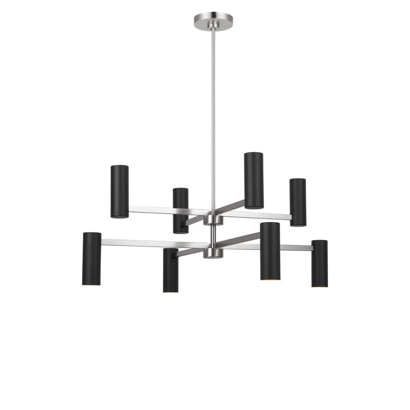 Generation Lighting GLC2068BNE Eight Light Chandelier, Brushed Nickel