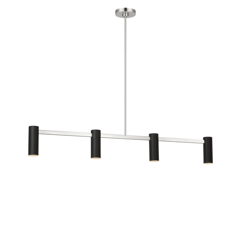 Generation Lighting GLC2074BN Four Light Linear Chandelier, Brushed Nickel