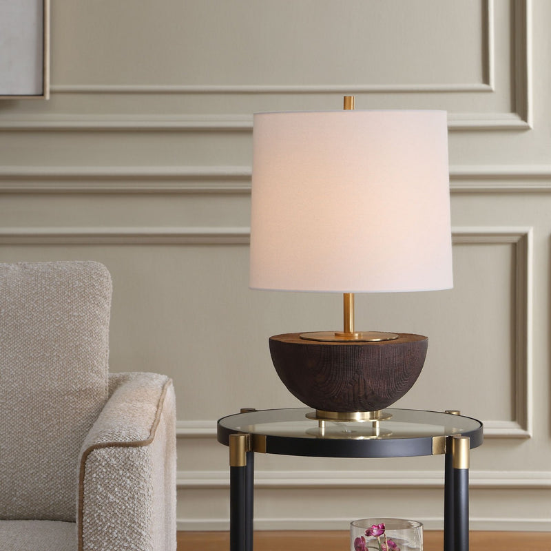 Uttermost 30797-1 One Light Table Lamp, Antique Brass