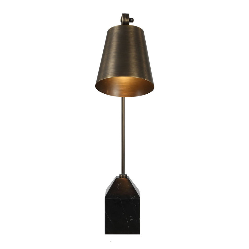 Uttermost 30798-1 One Light Desk Lamp, Golden Bronze