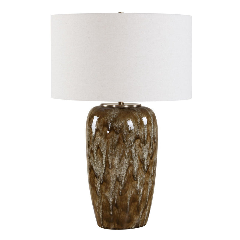 Uttermost 30806-1 One Light Table Lamp, Antique Brass