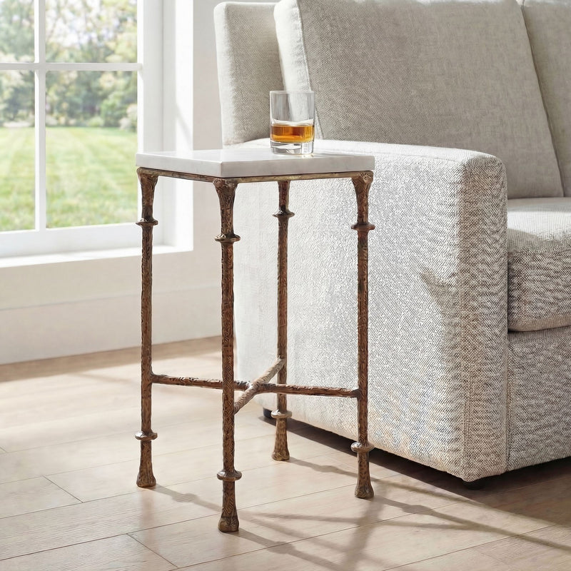 Uttermost 50640 Accent Table, Antique Brass
