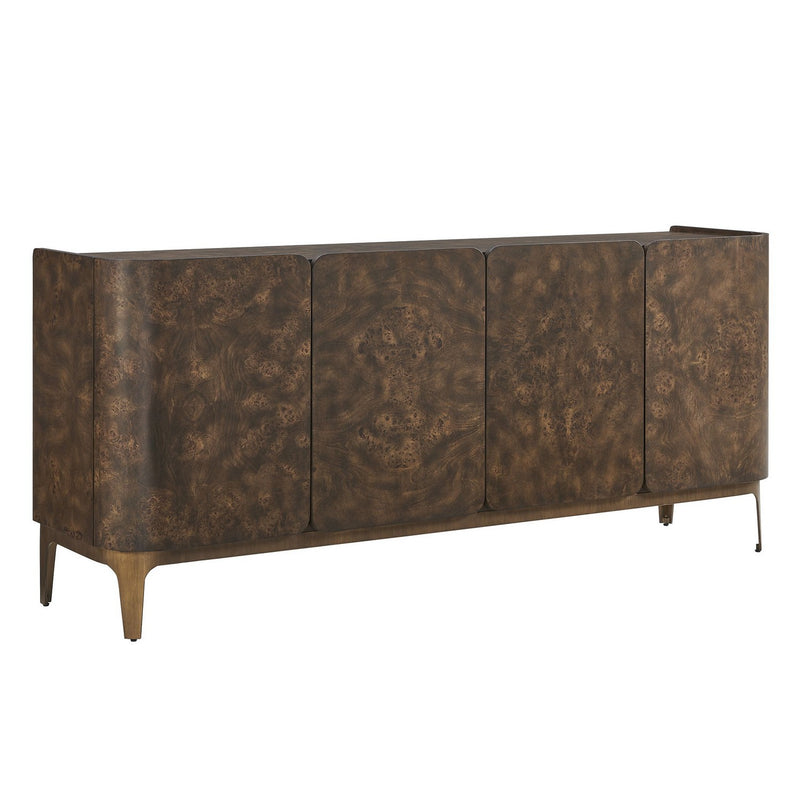 Uttermost 51129 Cabinet, Warm Brass