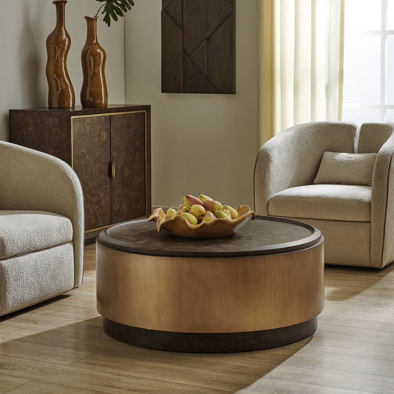 Uttermost 51130 Coffee Table, Antique Brass