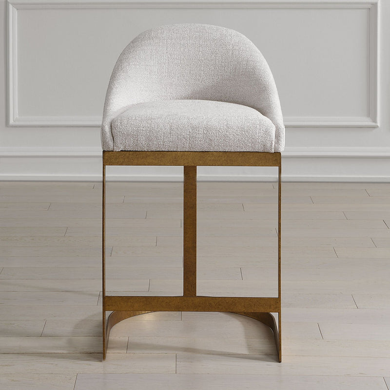 Uttermost 53089 Counter Stool, Antique Gold