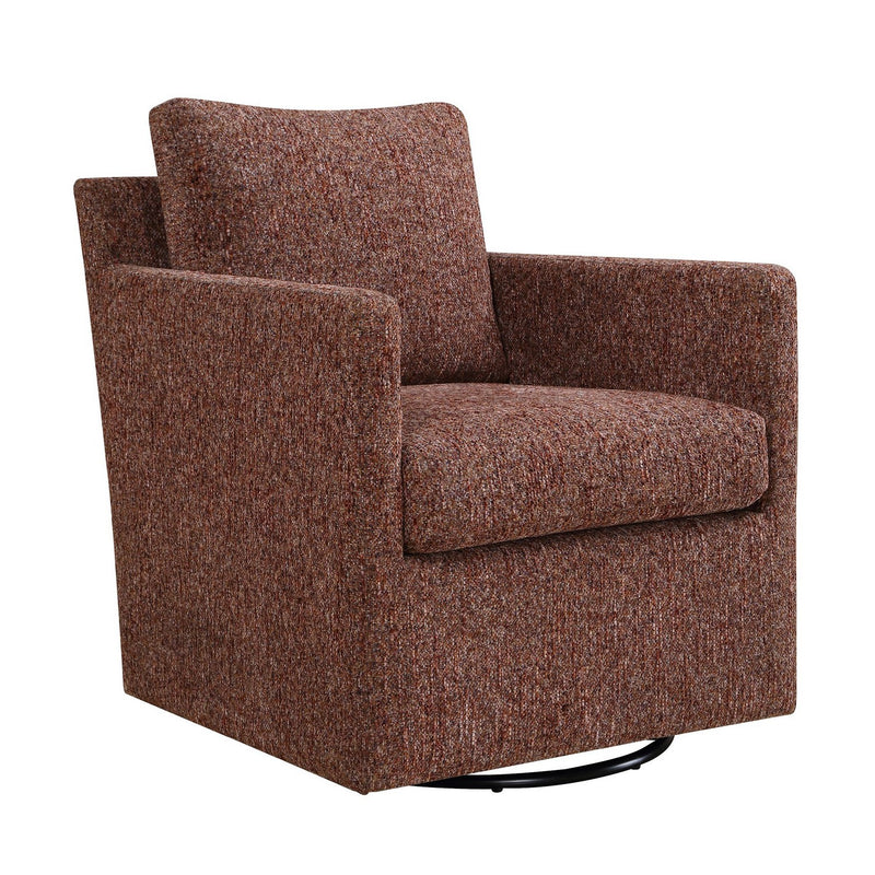 Uttermost 53112 Swivel Chair, Canyon And Blush With Accents Of Navy
