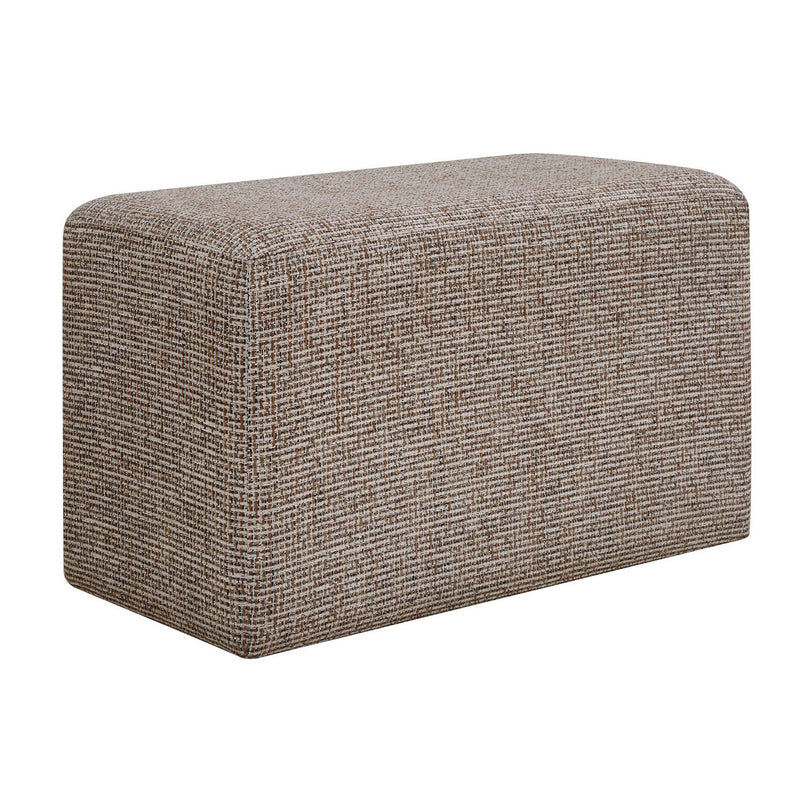 Uttermost 53115 Ottoman, Caramel, Onyx, And Cream