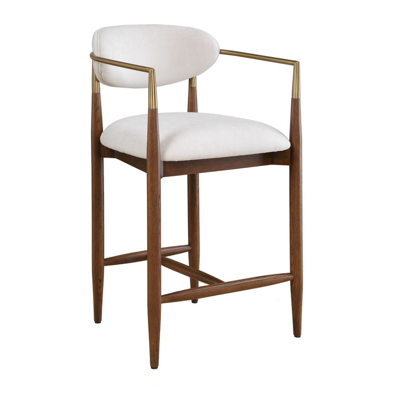Uttermost 53128 Counter Stool, Brushed Brass