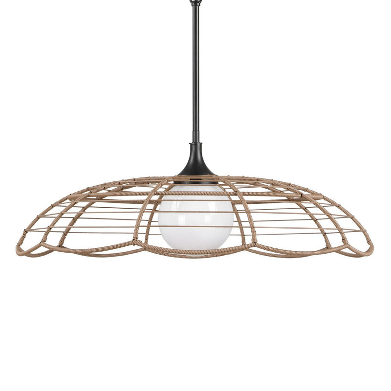 Uttermost 21655 One Light Pendant, Matte Black