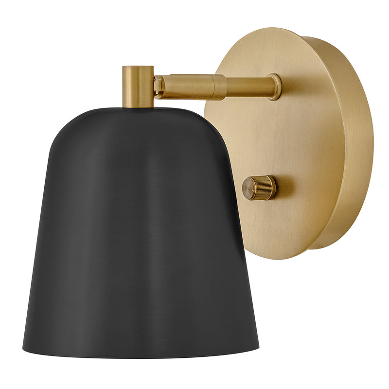 Lark 84460LCB-BK LED Wall Sconce, Lacquered Brass
