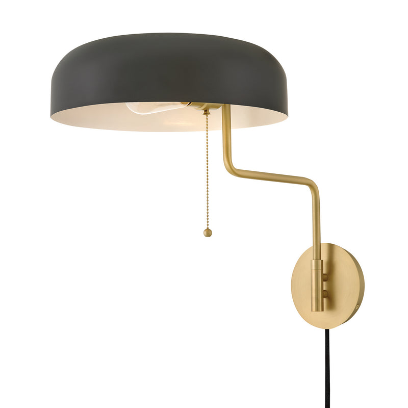 Lark 84480LCB-BK LED Wall Sconce, Lacquered Brass