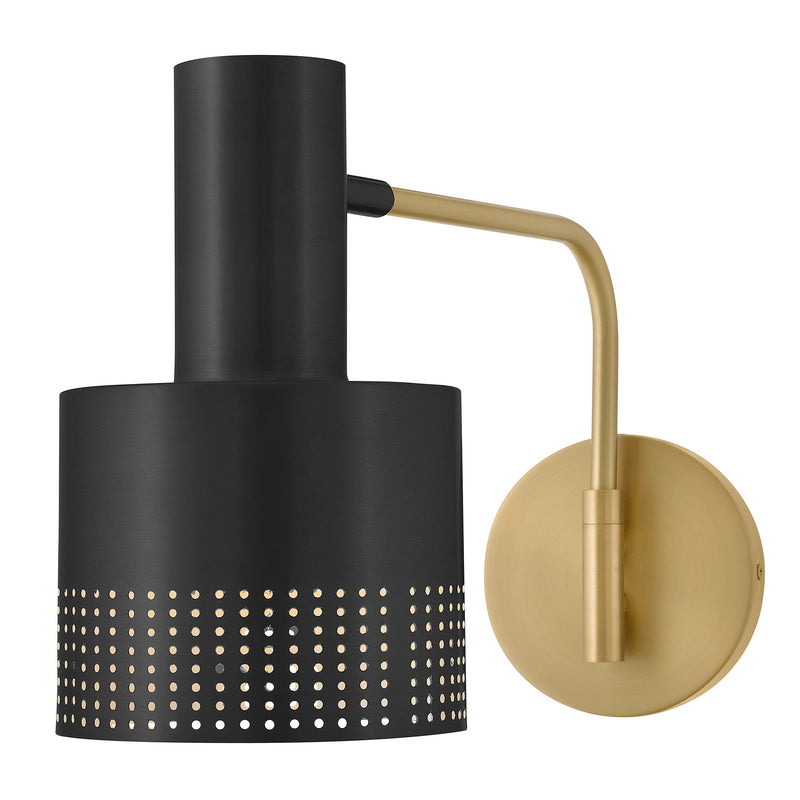 Lark 84620LCB-BK LED Wall Sconce, Lacquered Brass