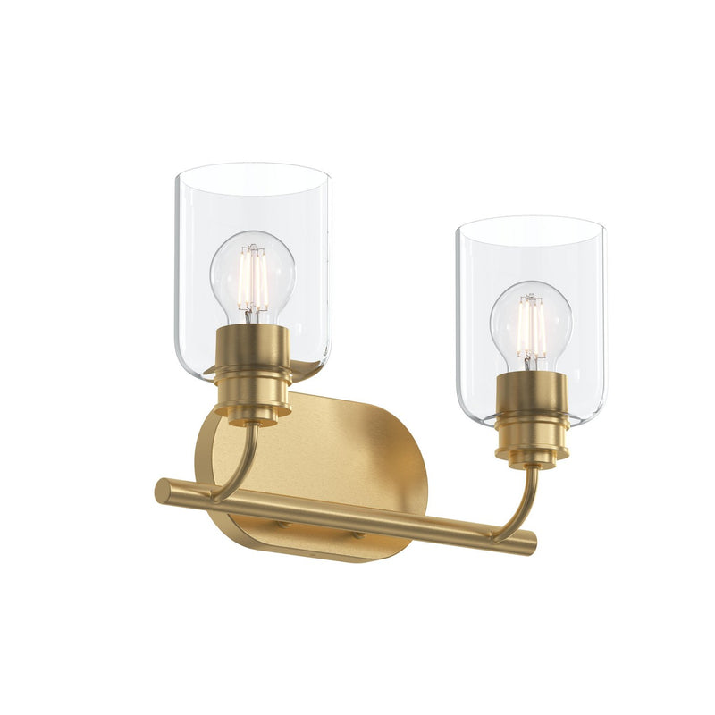 Progress Lighting P300566-191 Two Light Bath Vanity, Brushed Gold