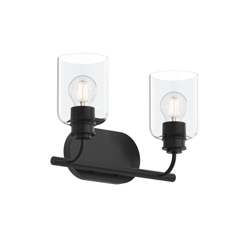 Progress Lighting P300566-31M Two Light Bath Vanity, Matte Black