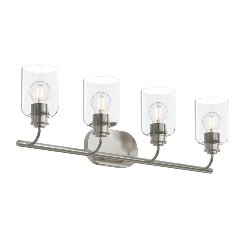 Progress Lighting P300568-009 Four Light Bath Vanity, Brushed Nickel