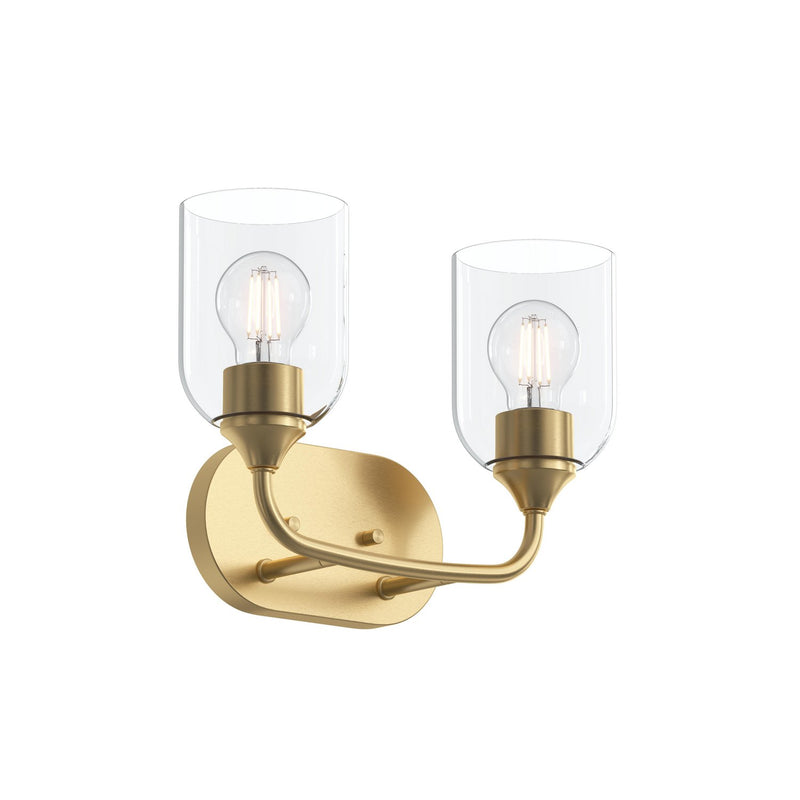 Progress Lighting P300572-191 Two Light Bath Vanity, Brushed Gold