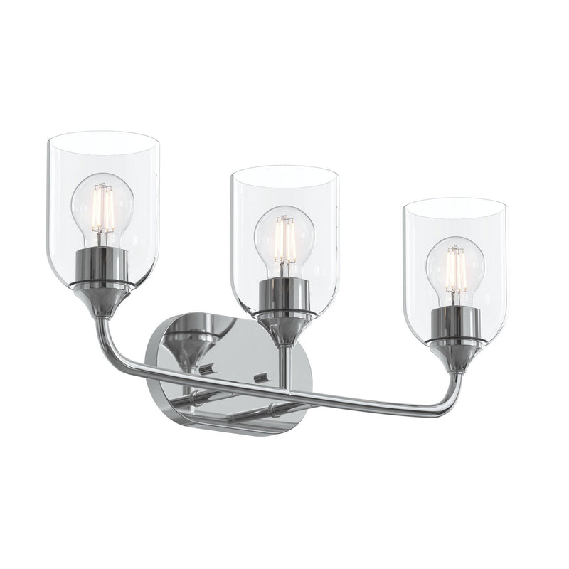 Progress Lighting P300573-015 Three Light Bath Vanity, Polished Chrome