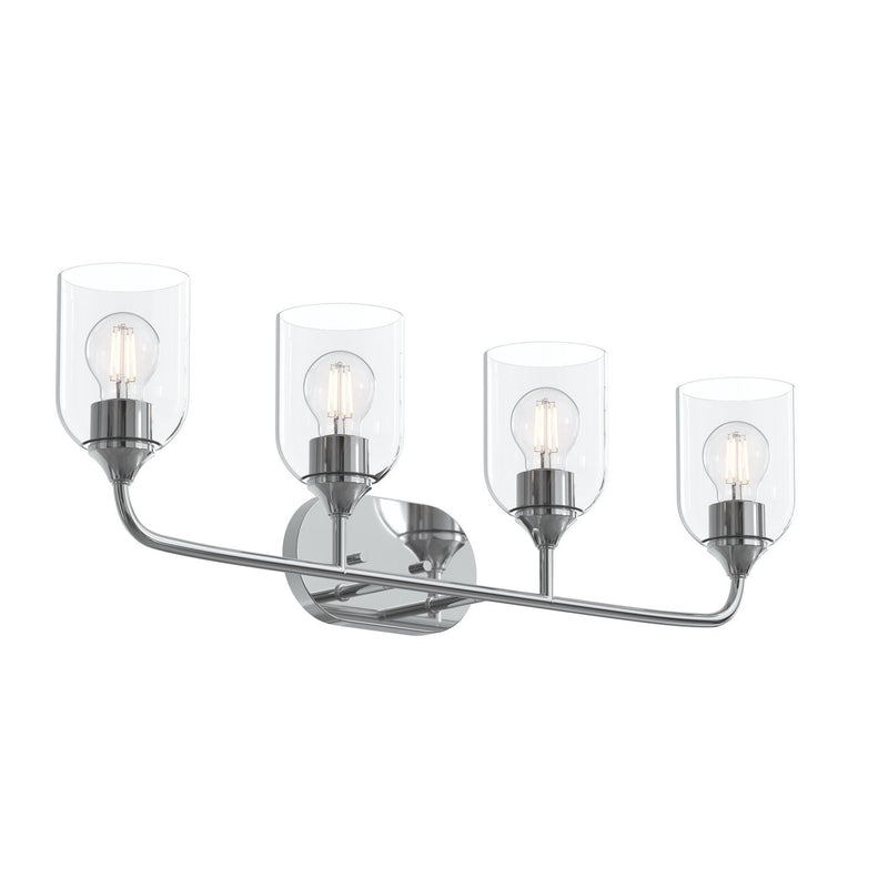 Progress Lighting P300574-015 Four Light Bath Vanity, Polished Chrome